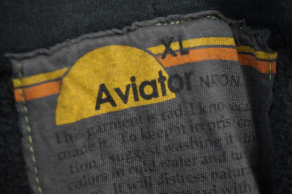 Aviator Nation Hoodie Mens XL Blue Full Zip Stripe TPG Logo Fleece USA - Picture 2 of 15